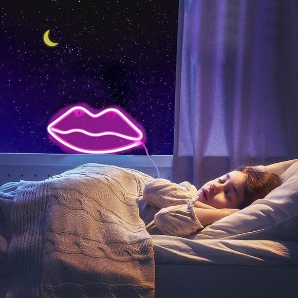 neon signs for wall decorcute LED neon lips sign lip shaped neon lights - Picture 8 of 9
